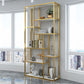 Open Metal and Wood Book Shelf Etagere Shelf Bookcase for Office Clearhalo 'Bookcases' 'furn' 'furn_bookcases' 'Furniture' 'Office Furniture' 1200x1200_131810be-84c5-4399-96b7-867af02d0aef