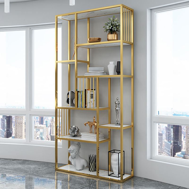 Open Metal and Wood Book Shelf Etagere Shelf Bookcase for Office Clearhalo 'Bookcases' 'furn' 'furn_bookcases' 'Furniture' 'Office Furniture' 1200x1200_131810be-84c5-4399-96b7-867af02d0aef
