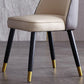 Nordic Glam Style Chair Dining Armless Chairs for Kitchen with Wooden Legs
