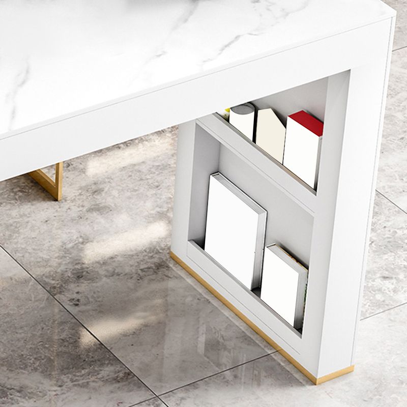 Contemporary Style Rectangle Bar Table Stone Fixed Bistro Bar Desk Clearhalo 'Bar Furniture' 'Bar Tables' 'bar_tables' 'furn' 'furn_bar_tables' 'Furniture' 'Kitchen & Dining Furniture' 1200x1200_1319468e-e9fa-4f80-b97d-a4b7e9477c24