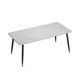 Table de salle à manger rectangulaire moderne, finition mate, table de dinette en pierre