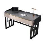 Rectangular Contemporary Stone Writing Desk Bedroom Office Desk with Drawers Clearhalo 'furn' 'furn_office_desk' 'Furniture' 'Office Desks' 'Office Furniture' 'office_desk' 1200x1200_131a4444-2c99-4fd6-ac5a-2fe664129479