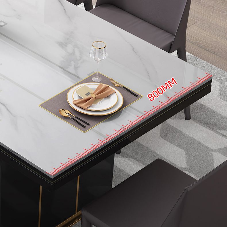 Traditional Luxury Dining Table White Rectangle Sintered Stone Table with Metal Base Clearhalo ' dining_table' 'Dining Tables & Seating' 'Dining Tables' 'furn' 'furn_dining_table' 'Furniture' 'furniture_dining_table' 'Kitchen & Dining Furniture' 'kitchen&dining_furn' 'kitchen' 'kitchen_dining_table' 1200x1200_131ada7e-75b2-457d-9c5c-6d1f9ca124db
