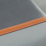 Contemporary Standard Faux Leather Upholstered Patchwork Rectangle Ottoman Indoor