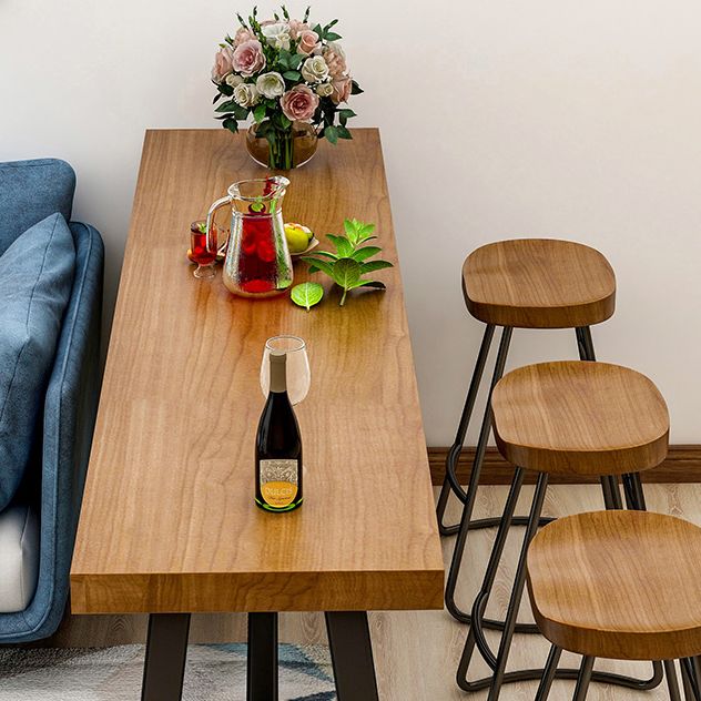 Industrial Dining Table Wooden Bar Counter Table for Kitchen Clearhalo 'Bar Furniture' 'Bar Tables' 'bar_tables' 'furn' 'furn_bar_tables' 'Furniture' 'furniture_bar_tables' 'Kitchen & Dining Furniture' 1200x1200_131d1a21-fec1-4444-864a-2b42c4413d4e