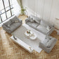 with Pillows Contemporary Sloped Arm Standard Settee Couch in Grey Clearhalo 'furn' 'furn_sofas' 'Furniture' 'Living Room Furniture' 'Sofa' 'sofas' 1200x1200_131f7815-126a-4416-ace6-a44ef627df78