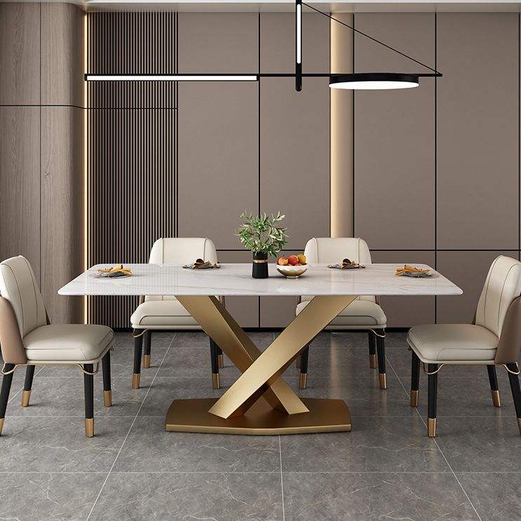 Traditional Luxury Stone Table Rectangle Pedestal Casual Dining Table for Home Clearhalo ' dining_table' 'Dining Tables & Seating' 'Dining Tables' 'furn' 'furn_dining_table' 'Furniture' 'furniture_dining_table' 'Kitchen & Dining Furniture' 'kitchen&dining_furn' 'kitchen' 'kitchen_dining_table' 1200x1200_1321247b-5244-4dbc-b556-44d3a4915867