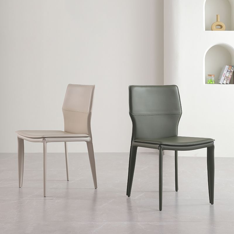 Contemporary Style Dining Chairs Armless Chairs with Metal Legs for Home Clearhalo 'Dining Chairs' 'Dining Tables & Seating' 'dining_chair' 'furn' 'furn_dining_chair' 'Furniture' 'Kitchen & Dining Furniture' 1200x1200_13223abe-b33d-4347-8235-638eb52a2bd6
