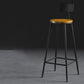 Industrial Metall Armless Bar Stuhl Holz rund Barstuhl mit Fußstütze