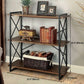 Industrial Open Etagere Bookshelf with Black Iron Frame Solid Wood Shelf Clearhalo 'Bookcases' 'furn' 'furn_bookcases' 'Furniture' 'furniture_bookcases' 'kitchen' 'kitchen_bookcases' 'Living Room Furniture' 'Office Furniture' 1200x1200_1325836a-051b-42a0-8fbf-5b5026234aa9