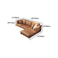 Faux Leather Sofa with Pillow Top Arm for Living Room in Orange