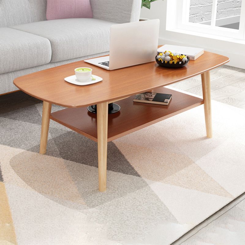 North European Wooden Coffee Table Rectangle 4 Legs 1 Coffee Table