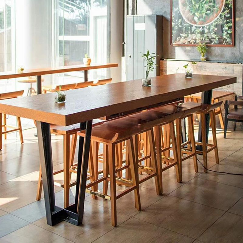 Modern Solid Wood Bar Chair Armless Bar Stool with Wooden Footrest Clearhalo 'Bar Furniture' 'Bar Stools' 'bar_stools' 'furn' 'furn_bar_stools' 'Furniture' 'Kitchen & Dining Furniture' 1200x1200_13299e48-2040-467f-82ee-d35617576ff8