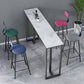 Modern Style Bar Table 42-inch Height Stone Top and Metal Base Bistro Table Clearhalo 'Bar Furniture' 'Bar Tables' 'bar_tables' 'furn' 'furn_bar_tables' 'Furniture' 'furniture_bar_tables' 'Kitchen & Dining Furniture' 1200x1200_132ab62d-1e7b-4bd6-a826-78780a3b7dc8