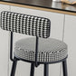 Modern Armless Backrest Counter Stool Iron Kitchen Bar Stool with Velvet Cushion and Pedal Clearhalo 'Bar Furniture' 'Bar Stools' 'bar_stools' 'furn' 'furn_bar_stools' 'Furniture' 'furniture_bar_stools' 'Kitchen & Dining Furniture' 1200x1200_132d7b1e-9ea3-466a-96ee-b65f4f45e01d