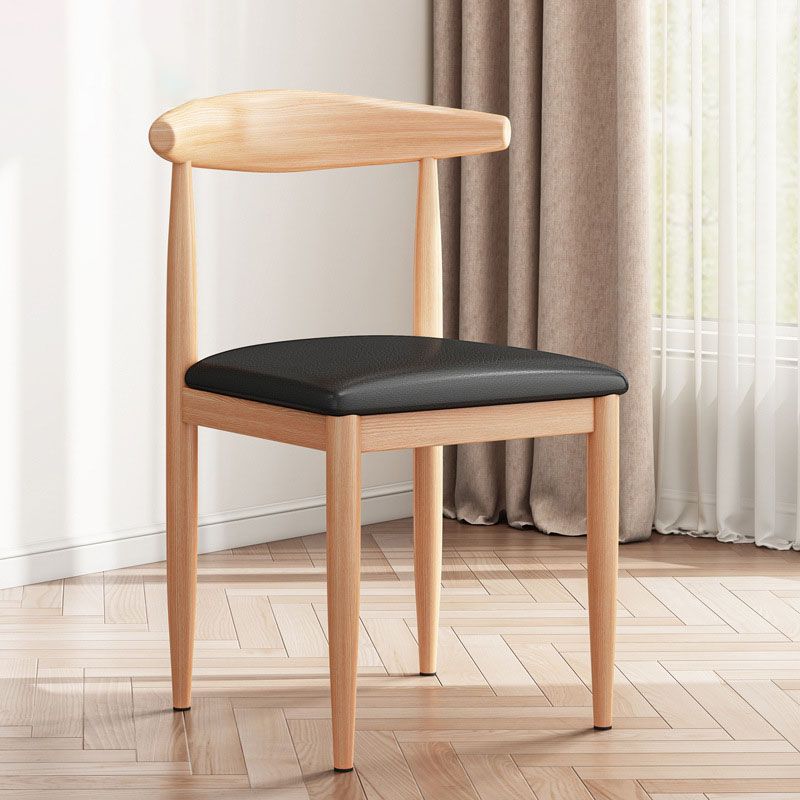 Contemporary Style Dining Open Back Chair Armless Chair with Metal Legs Clearhalo 'Dining Chairs' 'Dining Tables & Seating' 'dining_chair' 'furn' 'furn_dining_chair' 'Furniture' 'furniture_dining_chair' 'Kitchen & Dining Furniture' 1200x1200_132dac3d-6497-41c3-9fff-bb63257478ef