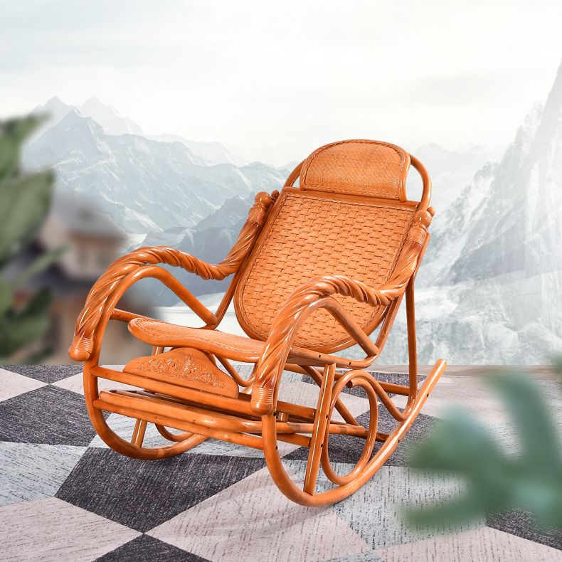 Chaise à bascule en rotin pure couleur tissu traditionnel chaise à bascule dans le salon