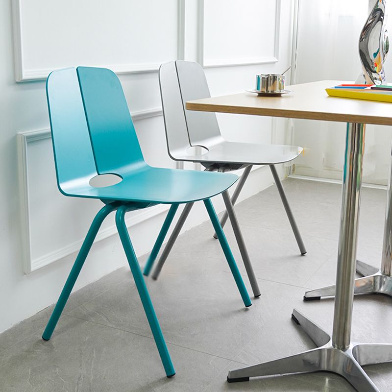 Contemporary Style Dining Room Arm Chair Metal Stackable Chair for Kitchen Clearhalo ' kitchen&dining_furn' 'Dining Chairs' 'Dining Tables & Seating' 'dining_chair' 'furn' 'furn_dining_chair' 'Furniture' 'furniture_dining_chair' 'Kitchen & Dining Furniture' 'kitchen' 1200x1200_132ecc84-fbdb-4f9f-b502-338612e62b27