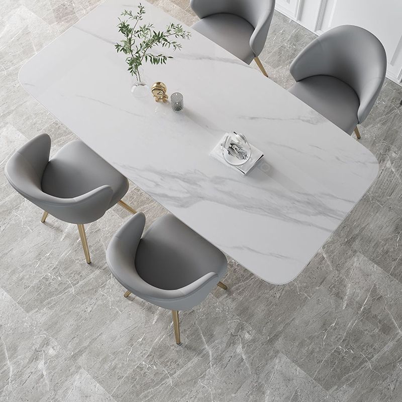 Metal Traditional Luxury Rectangle Table White Sintered Stone Table for Dining Room Clearhalo ' dining_table' 'Dining Tables & Seating' 'Dining Tables' 'furn' 'furn_dining_table' 'Furniture' 'furniture_dining_table' 'Kitchen & Dining Furniture' 'kitchen&dining_furn' 'kitchen' 'kitchen_dining_table' 1200x1200_132eeffe-ead5-4abe-9bcf-1f0ab32dc554