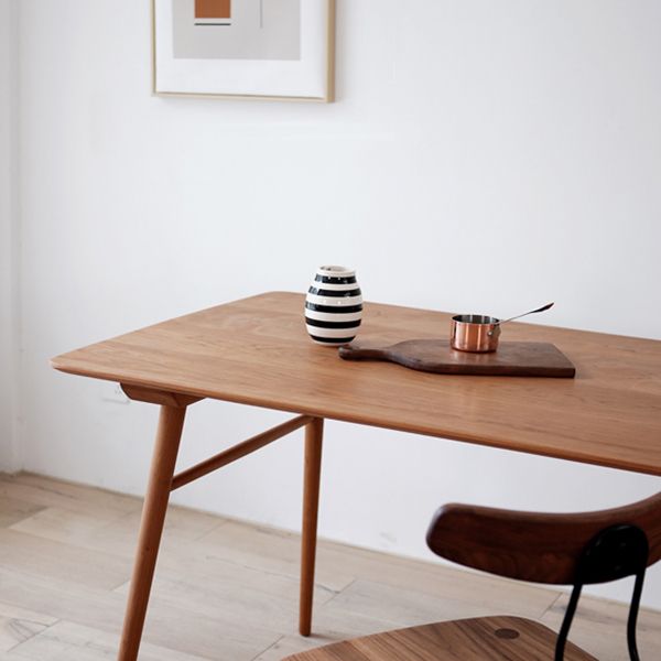 Rectangle Dining Site Table Simplicity Style Solid Wood Dining Room Collection with 4-foot Clearhalo ' dining_table' 'Dining Tables & Seating' 'Dining Tables' 'furn' 'furn_dining_table' 'Furniture' 'furniture_dining_table' 'Kitchen & Dining Furniture' 'kitchen&dining_furn' 'kitchen' 'kitchen_dining_table' 1200x1200_13303c29-075a-48c5-98d2-140756a1f31a