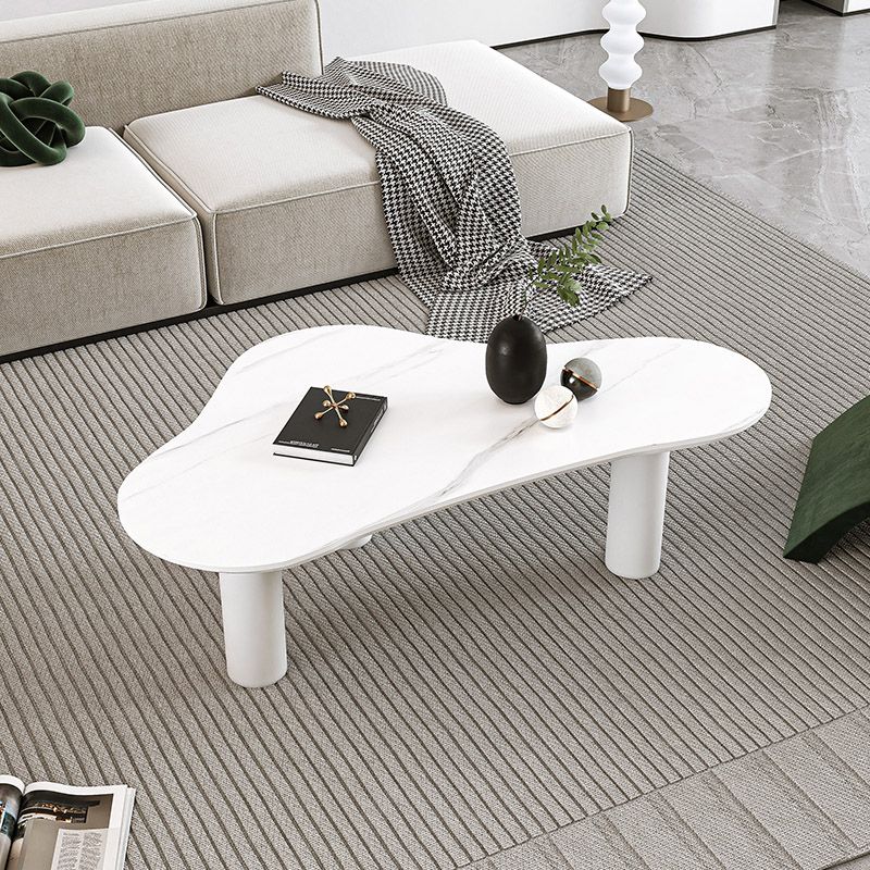 Contemporary Stone Geometric Coffee Table 3 Legs Coffee Cocktail Table Clearhalo 'Coffee & Accent Tables' 'Coffee Tables' 'coffee_tables' 'furn' 'furn_coffee_tables' 'Furniture' 'Living Room Furniture' 1200x1200_13307de5-7f6a-4b78-8572-580901f87e83
