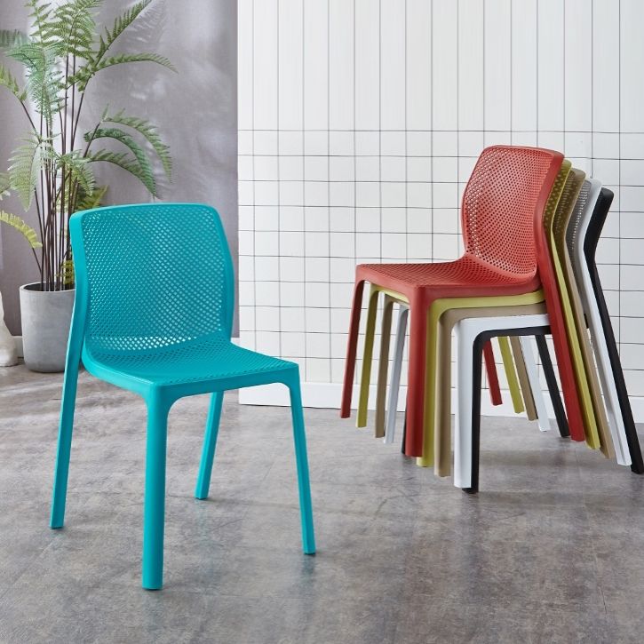 Contemporary Style Low Back Plastic Dining Side Chair for Home Use Clearhalo 'Dining Chairs' 'Dining Tables & Seating' 'dining_chair' 'furn' 'furn_dining_chair' 'Furniture' 'Kitchen & Dining Furniture' 1200x1200_133093a6-44dd-4aac-84d8-c433d4db19c0