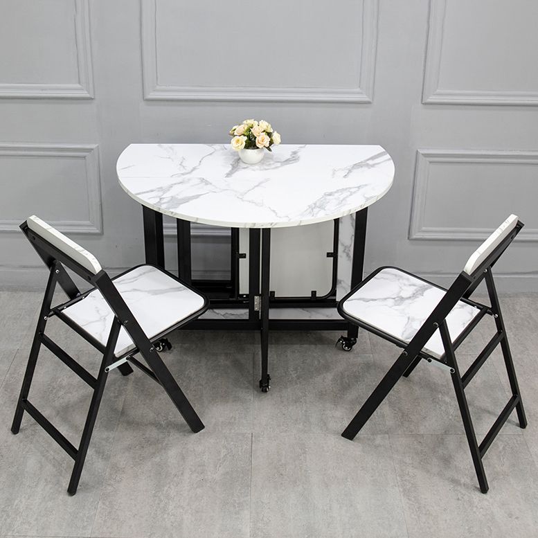 Mid-Century Round MDF Dining Table Standard Dining Table for Kitchen Clearhalo ' dining_table' 'Dining Tables & Seating' 'Dining Tables' 'furn' 'furn_dining_table' 'Furniture' 'furniture_dining_table' 'Kitchen & Dining Furniture' 'kitchen&dining_furn' 'kitchen' 'kitchen_dining_table' 1200x1200_1330ef51-0e30-41dd-8813-76a2c111b503