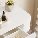 Mirrored Engineered Wood Makeup Dressing Table with Padded Stool