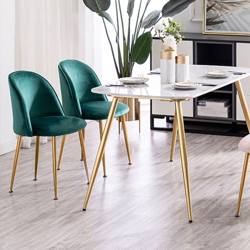 Glam Dining Side Chairs for Home Use Cushioned Armless Chair with Gold Legs Clearhalo ' kitchen&dining_furn' 'Dining Chairs' 'Dining Tables & Seating' 'dining_chair' 'furn' 'furn_dining_chair' 'Furniture' 'furniture_dining_chair' 'Kitchen & Dining Furniture' 'kitchen' 1200x1200_133357a7-4e5c-463a-a806-15d4aaaaf344