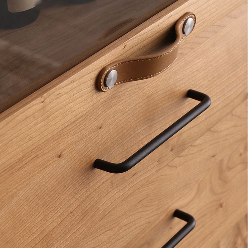 Contemporary Natural Cabinet Solid Wood 4 - Drawer Accent Cabinet Clearhalo 'Cabinets & Chests' 'cabinets_chests' 'furn' 'furn_cabinets_chests' 'Furniture' 'Living Room Furniture' 1200x1200_13337683-1dee-4aa4-bc70-39c81b22c946