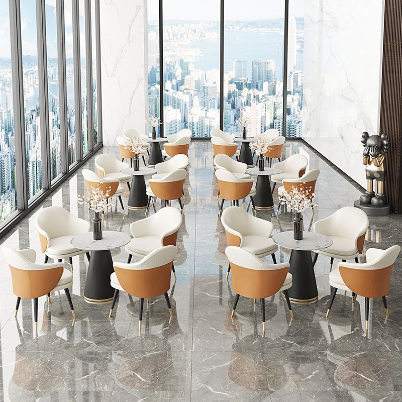 Glam Style Dining Chair Upholstered Dining Armchair for Indoor Clearhalo 'Dining Chairs' 'Dining Tables & Seating' 'dining_chair' 'furn' 'furn_dining_chair' 'Furniture' 'furniture_dining_chair' 'Kitchen & Dining Furniture' 1200x1200_13355a05-0cd6-48f9-934c-6430a3267f37