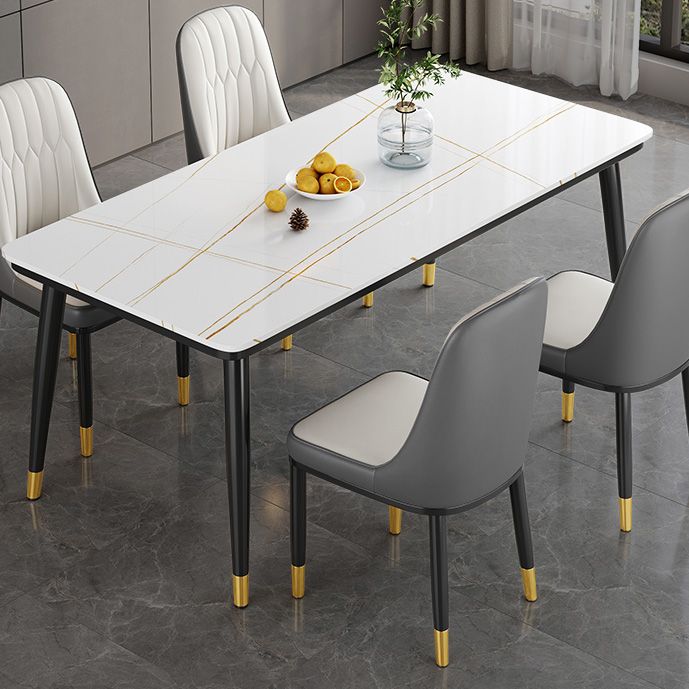 Industrial Standard Sintered Stone Table Rectangle Kitchen Dining Table with 4 Legs Base Clearhalo ' dining_table' 'Dining Tables & Seating' 'Dining Tables' 'furn' 'furn_dining_table' 'Furniture' 'furniture_dining_table' 'Kitchen & Dining Furniture' 'kitchen&dining_furn' 'kitchen' 'kitchen_dining_table' 1200x1200_1335f91c-f21d-46ac-bc3b-3bc55760e105