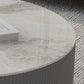 Contemporary Cocktail Table Round Glass / Slate Coffee Table with Drawers Clearhalo 'Coffee & Accent Tables' 'Coffee Tables' 'coffee_tables' 'furn' 'furn_coffee_tables' 'Furniture' 'Living Room Furniture' 1200x1200_13360e5a-1c1d-4df7-a539-7077589dc50d