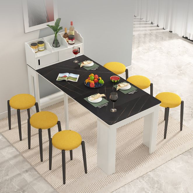 73'' Foldable Poplar Wood Dining Table Modern Rectangle Extendable Table with 5 Legs Clearhalo ' dining_table' 'Dining Tables & Seating' 'Dining Tables' 'furn' 'furn_dining_table' 'Furniture' 'furniture_dining_table' 'Kitchen & Dining Furniture' 'kitchen&dining_furn' 'kitchen' 'kitchen_dining_table' 1200x1200_1337b576-6e41-4f2f-af40-9b078381d060