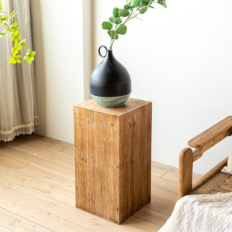 Rustic Square Wooden End Table Natural Drum Sofa Side Accent Table Clearhalo 'Coffee & Accent Tables' 'End & Side Tables' 'end_side_tables' 'furn' 'furn_end_side_tables' 'Furniture' 'Living Room Furniture' 1200x1200_1337e526-fd9e-479a-b022-46ab35b02c7a