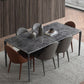 Simple Style Sintered Stone Table 4 Legs Aluminum Base Rectangle Table for Home Clearhalo ' dining_table' 'Dining Tables & Seating' 'Dining Tables' 'Furniture' 'furniture_dining_table' 'Kitchen & Dining Furniture' 'kitchen&dining_furn' 'kitchen' 'kitchen_dining_table' 1200x1200_1337ed3d-153f-4b6e-be21-8bd998ba4443