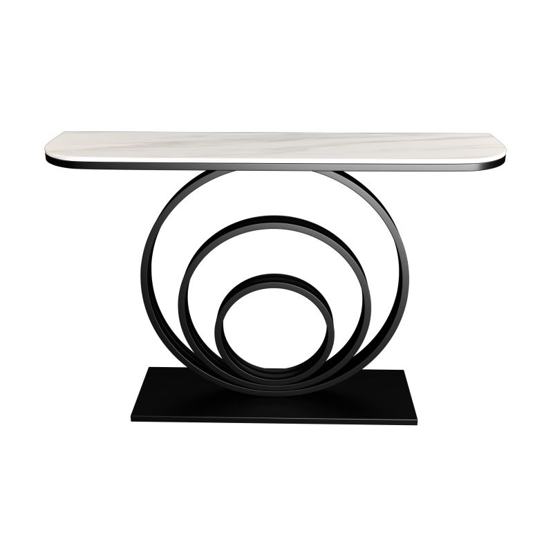 Tavolo console astratto di mezza luna glam e console astratta per Hall