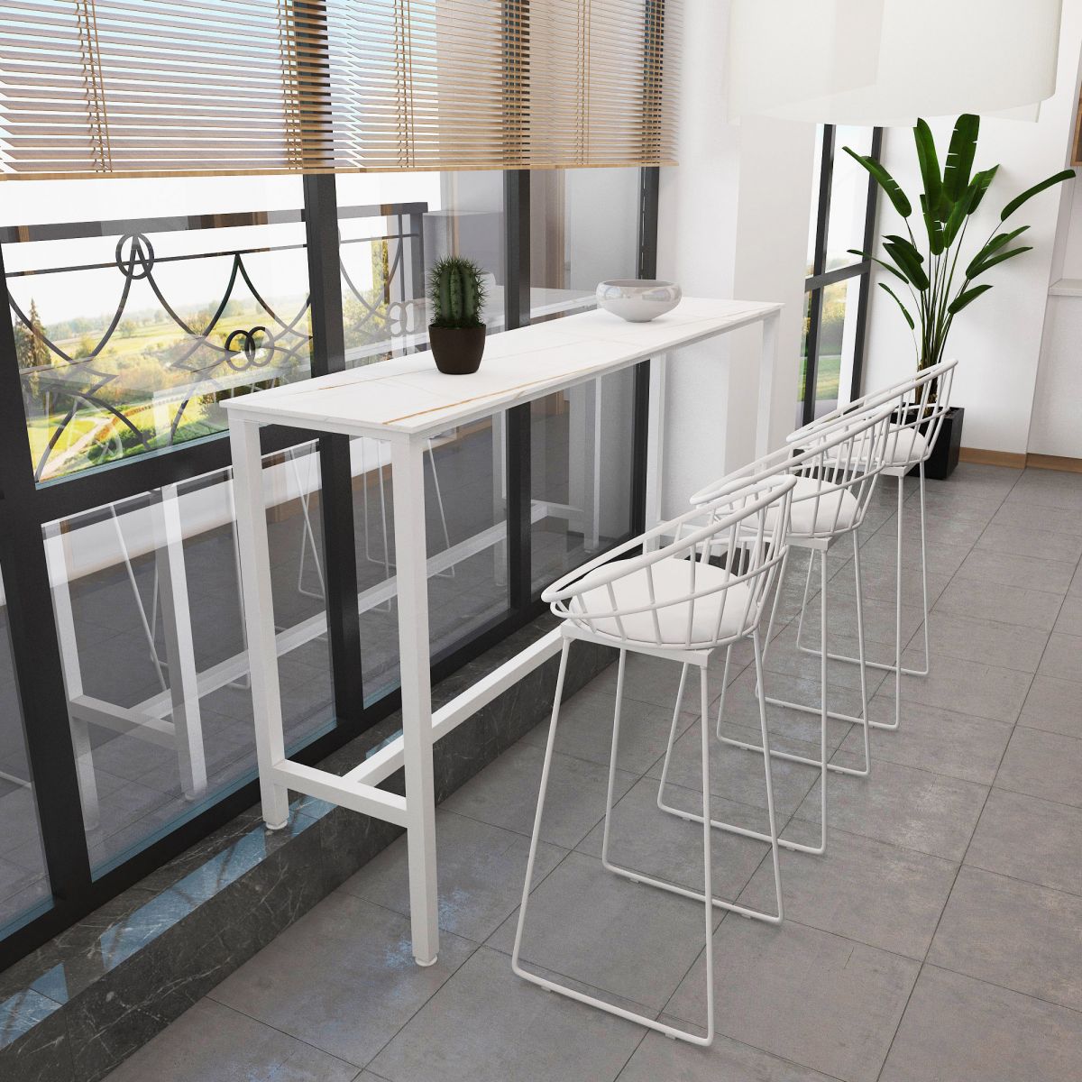 Rectangle Stone Modern Cocktail Bar Table Footrest Trestle Pub Height Dining Table Clearhalo 'Bar Furniture' 'Bar Tables' 'bar_tables' 'furn' 'furn_bar_tables' 'Furniture' 'furniture_bar_tables' 'Kitchen & Dining Furniture' 'kitchen&dining_furn' 'kitchen' 1200x1200_133808aa-dd14-4085-ab21-b6a2997a4259