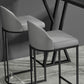 Industrielles 1/5-teiliges Bartisch-Set, rechteckiger Stein-Thekentisch mit hohen Hockern