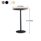 Industrial Wood Bar Dining Table Round Indoor Bistro Table with Single Pedestal Clearhalo 'Bar Furniture' 'Bar Tables' 'bar_tables' 'Furniture' 'furniture_bar_tables' 'Kitchen & Dining Furniture' 'kitchen&dining_furn' 'kitchen' 1200x1200_1339605a-96bc-4b54-99a8-9a5dcd72eeb6