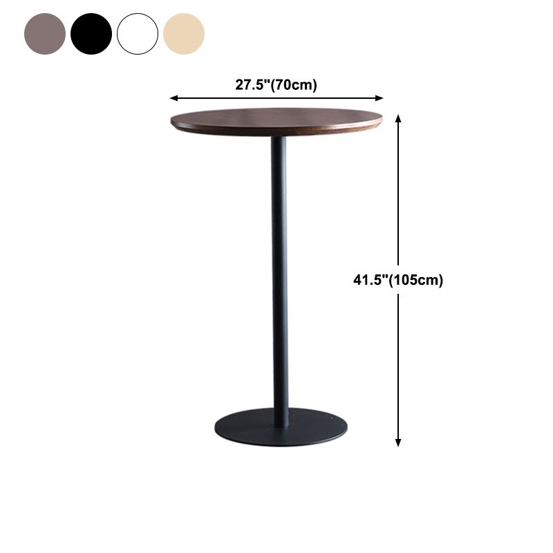 Industrial Wood Bar Dining Table Round Indoor Bistro Table with Single Pedestal Clearhalo 'Bar Furniture' 'Bar Tables' 'bar_tables' 'Furniture' 'furniture_bar_tables' 'Kitchen & Dining Furniture' 'kitchen&dining_furn' 'kitchen' 1200x1200_1339605a-96bc-4b54-99a8-9a5dcd72eeb6