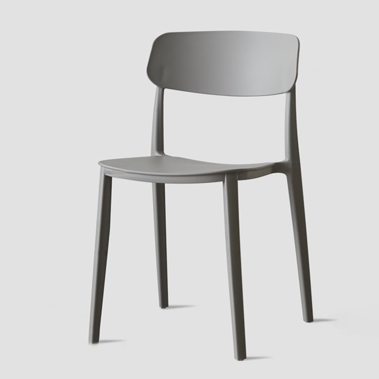 Stackable Armless Dining Chairs Plastic Open Back Dining Side Chair (Set of 4) Clearhalo ' kitchen&dining_furn' 'Dining Chairs' 'Dining Tables & Seating' 'dining_chair' 'furn' 'furn_dining_chair' 'Furniture' 'furniture_dining_chair' 'Kitchen & Dining Furniture' 'kitchen' 1200x1200_133b091f-28d2-4e36-a9e8-ecabf15b9df5