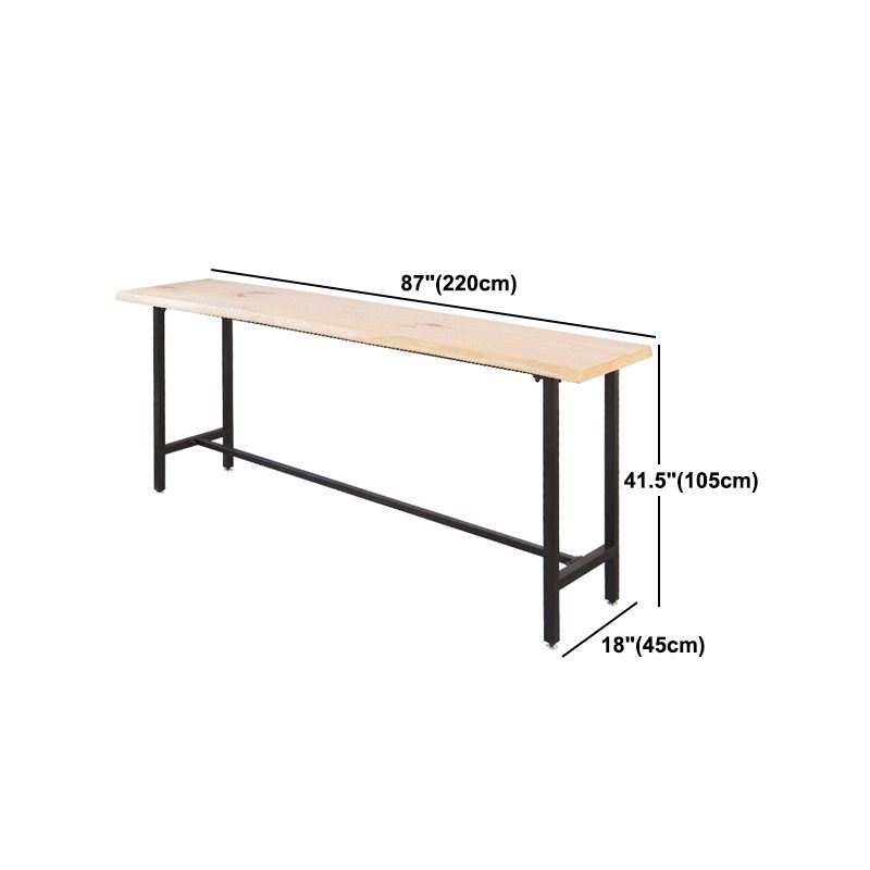 Industrielles 1/2/9-teiliges Bartisch-Set aus Holz, rechteckiger Bartisch mit hohen Hockern