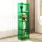 Glam Closed Back Standard Bookshelf Shelves Included Acrylic Bookcase