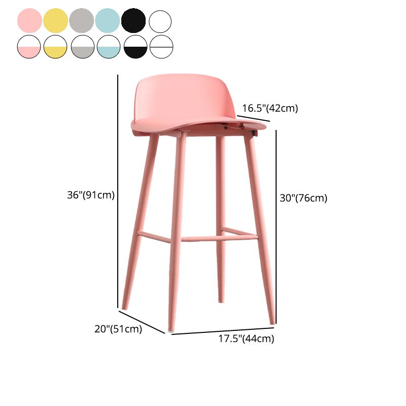 Industrial Style Bar-stool PP Seat Metal Legs Stool for Kitchen Bar Clearhalo 'Bar Furniture' 'Bar Stools' 'bar_stools' 'furn' 'furn_bar_stools' 'furniture_bar_stools' 'Kitchen & Dining Furniture' 'kitchen&dining_furn' 'kitchen' 'kitchen_furn' Furniture' 1200x1200_133c9784-b780-4165-8cc0-11da0e23d17c