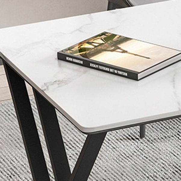 Contemporary Writing Desk Antique Finish Gaming Desk with Metal Legs Clearhalo 'furn' 'furn_office_desk' 'Furniture' 'Office Desks' 'Office Furniture' 'office_desk' 1200x1200_133cb693-f980-4480-9c28-558bc13d1c50
