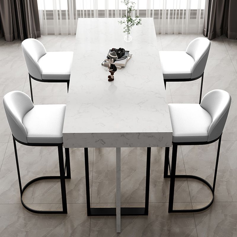Scandinavian Bucket Counter & Bar Stool Faux Leather Bar Stool for Dining Room Clearhalo 'Bar Furniture' 'Bar Stools' 'bar_stools' 'furn' 'furn_bar_stools' 'Furniture' 'Kitchen & Dining Furniture' 1200x1200_133de76f-07df-4cf1-bcca-d40778d7f104