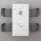 Modern Style 1/2/4/7 Pieces Dining Room Table Rectangle Stone Furniture in White