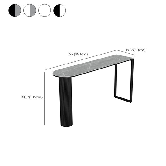 Modern Sintered Stone Double Pedestal Dining Bar Table for Kitchen Dining Room Clearhalo 'Bar Furniture' 'Bar Tables' 'bar_tables' 'furn' 'furn_bar_tables' 'Furniture' 'Kitchen & Dining Furniture' 1200x1200_1340fbd0-89f7-420d-a18b-0f8f5ef57afd