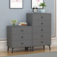 Cómoda de almacenamiento vertical de madera de ingeniería Glam, cómoda para dormitorio con cajones